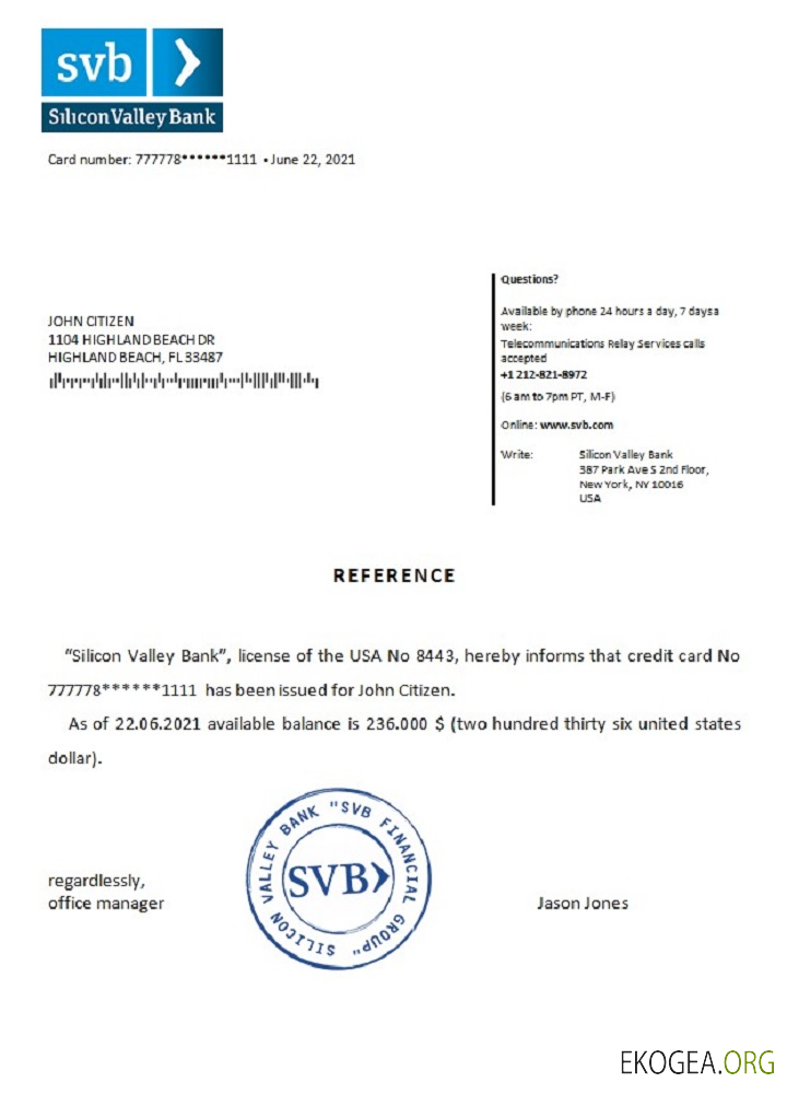 USA , Silicon Valley Bank , référence template